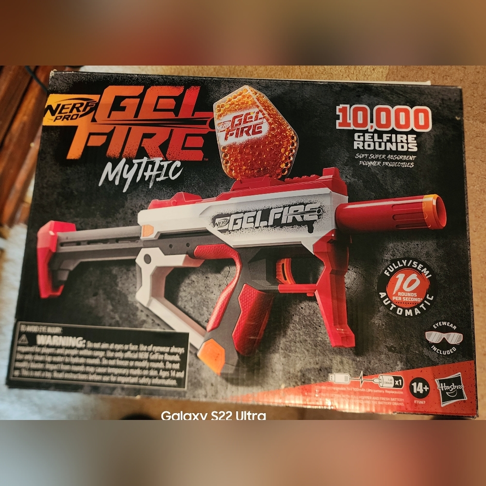 Nerf Pro Gelfire Mythic Full Auto Blaster & 10,000 Gelfire Rounds